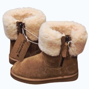 BearPaw Abby Suede Boots- Hickory